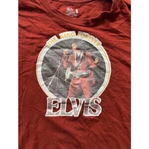 RARE 1977 Elvis Presley T Shirt Tee Shirt The King Forever Sparkle XL Boxcar